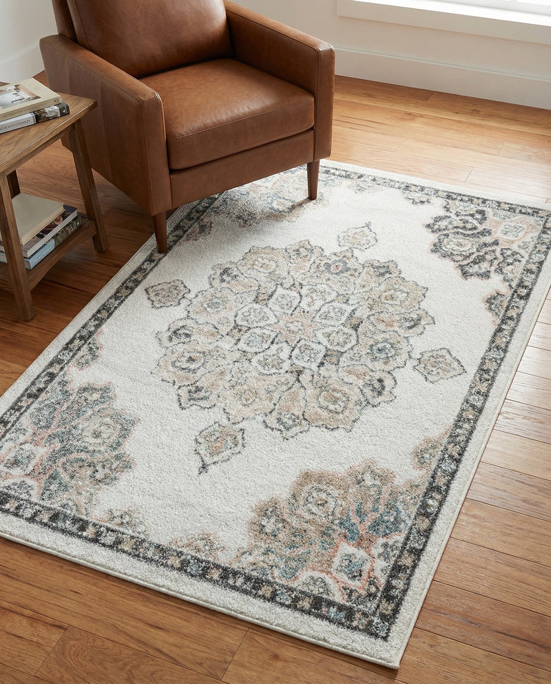 Beverly Grove Collection Area Rug - Melrose (Ivory) Rectangle Ivory  lifestyle 27