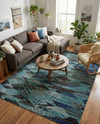 Sedona Vista Collection Area Rug -  Yucca Rectangle Blue  lifestyle 17