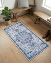 Baroque Era Collection Area Rug - Versailles (Gray Blue) Runner Gray Blue  lifestyle 33