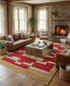 Zagros Oasis Collection Area Rug -  Izeh Rectangle Rust Red  lifestyle 7