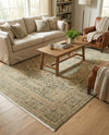 Ottoman Elegance Collection Area Rug - Sultan Rectangle Light Green  lifestyle 57