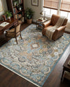 Persian Elegance Collection Area Rug -  Shiraz Rectangle Blue  lifestyle 46