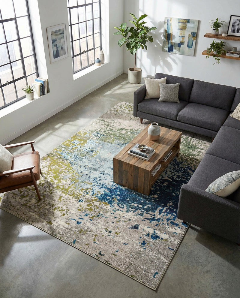 Marrakesh Elegance Collection Area Rug -  Boujad Rectangle Blue  lifestyle 20