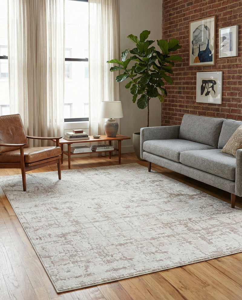 Metro Heights Collection Area Rug -  Flatiron Rectangle Beige  lifestyle 15
