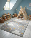 Wonder Tykes Collection Area Rug -  Pixel Rectangle Gray  lifestyle 16