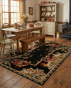 Rural Charm Collection Area Rug - Meadowbrook Rectangle Black  lifestyle 55