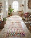 Mediterranean Lattice Collection Area Rug -  Casablanca (Ivory Multi) Runner Ivory Multi  lifestyle 79