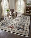 Persian Elegance Collection Area Rug -  Hamedan (Navy Blue) Rectangle Navy Blue  lifestyle 8