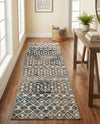 Mediterranean Lattice Collection Area Rug - Santorini (Multi Gray Blue) Runner Multi Gray Blue  lifestyle 64