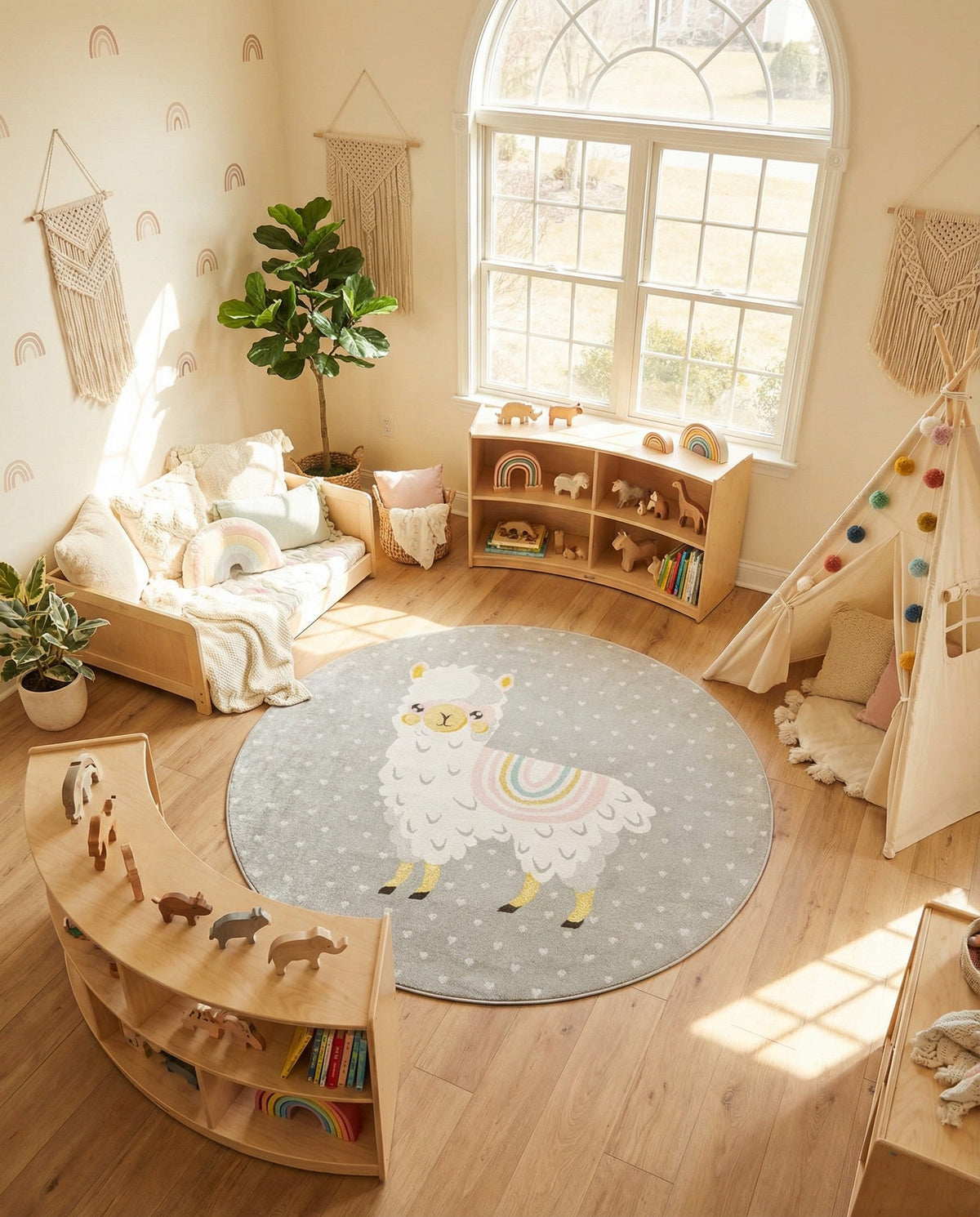 Wonder Tykes Collection Area Rug -  Marvel Round Gray  lifestyle 83