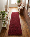 Plush Oasis Collection Area Rug - Serenity (Cherry Red) Runner Cherry Red  lifestyle 69