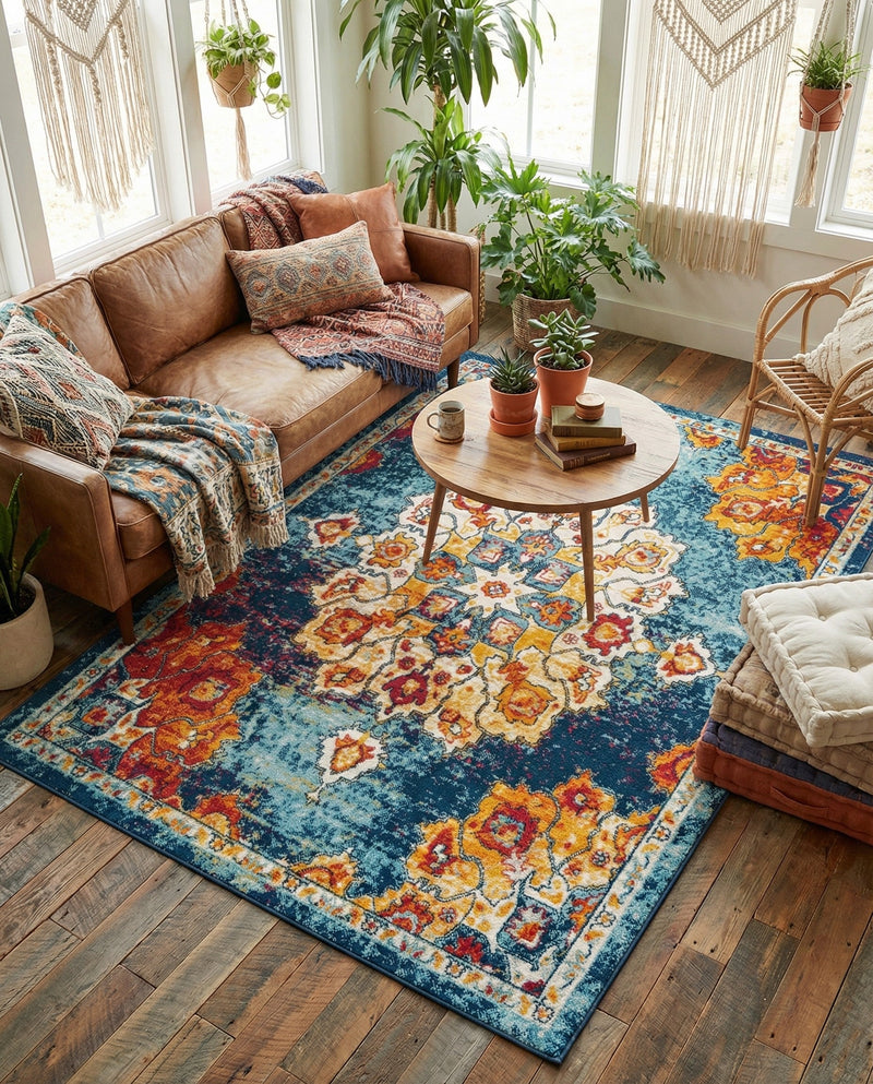 Beverly Grove Collection Area Rug - Melrose (Multi) Rectangle Multi  lifestyle 18