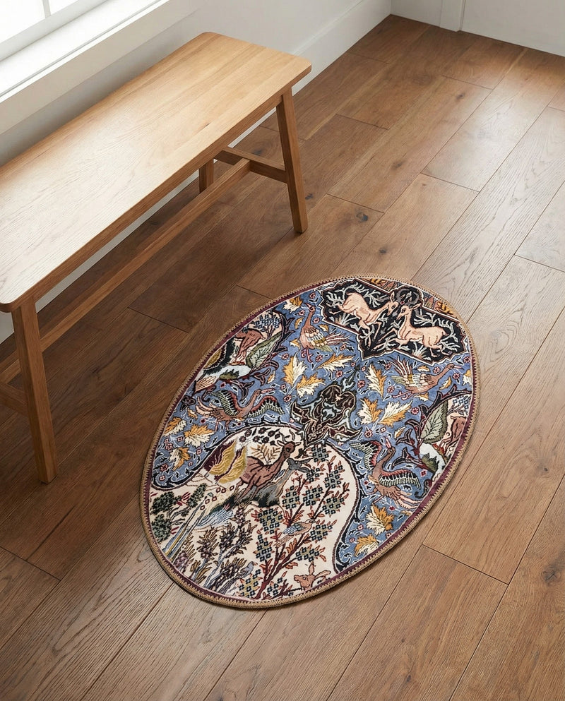 Heritage Elegance Collection Area Rug -  Louvre Oval Multi  lifestyle 51