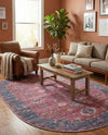 Zahara Oasis Collection Area Rug -  Ouarzazate Oval Antique Red  lifestyle 67