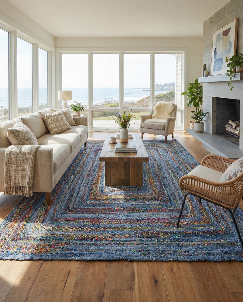 Woven Udaipur Collection Area Rug - Sahara Rectangle Blue and Multi  lifestyle 26