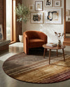 Bistro Lounge Collection Area Rug -  Cortado Round Beige  lifestyle 63