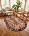 Osian Looms Collection Area Rug - Kathmandu Oval Multi  lifestyle 40