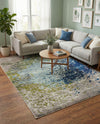 Marrakesh Elegance Collection Area Rug -  Boujad Rectangle Blue  lifestyle 11