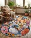 Meadow Breeze Collection Area Rug -  Daffodil Oval Multi  lifestyle 25