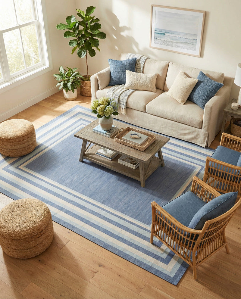 Lagoon Oasis Collection Area Rug -  Harbor Rectangle Blue  lifestyle 8