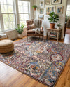 Heritage Elegance Collection Area Rug -  Louvre Square Multi  lifestyle 35