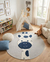 Wonder Tykes Collection Area Rug -  Wonderland Round Gray  lifestyle 49