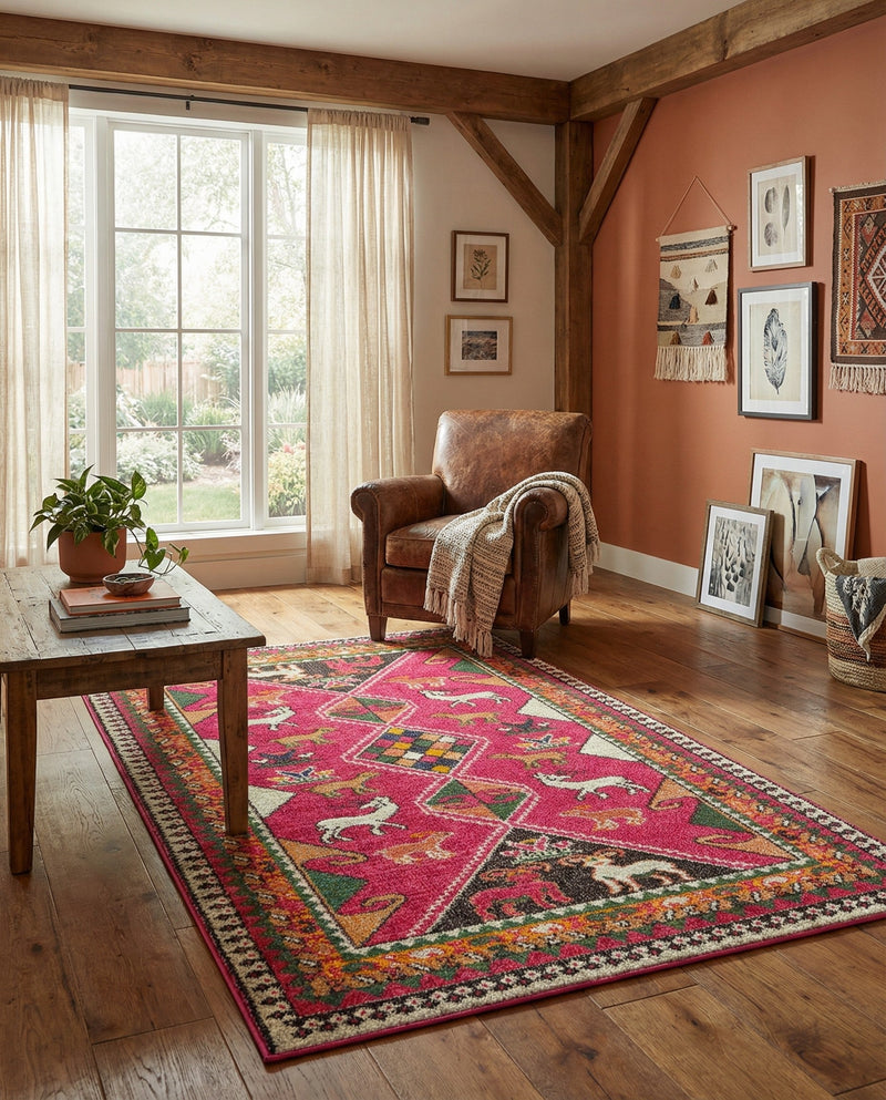 Sedona Vista Collection Area Rug -  Nolina Rectangle Pink  lifestyle 44