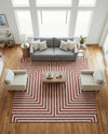 Urban Terrace Collection Area Rug -  Astoria (Rust Red) Square Rust Red  lifestyle 45