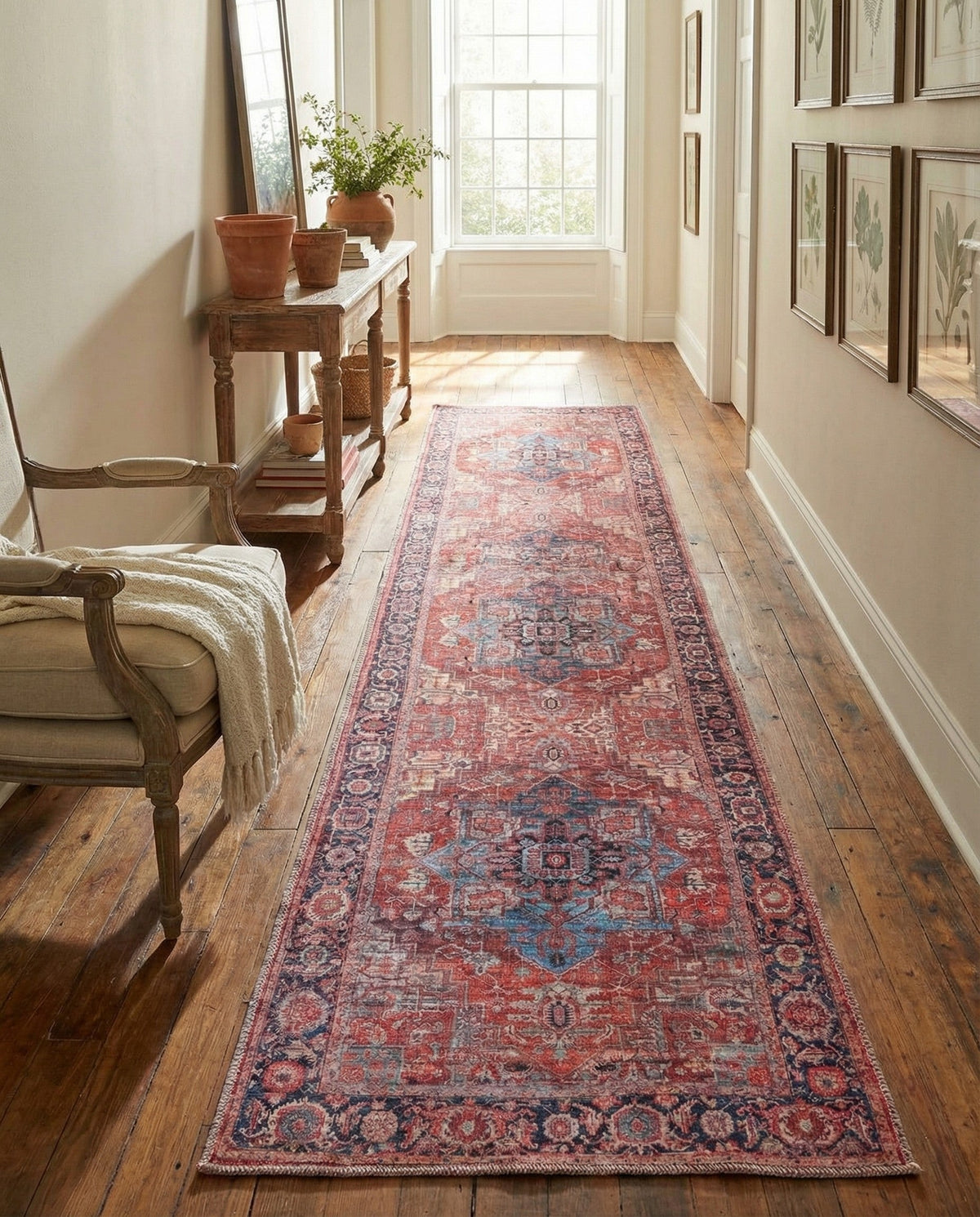 Zahara Oasis Collection Area Rug -  Essaouira Runner Rust Red  lifestyle 81