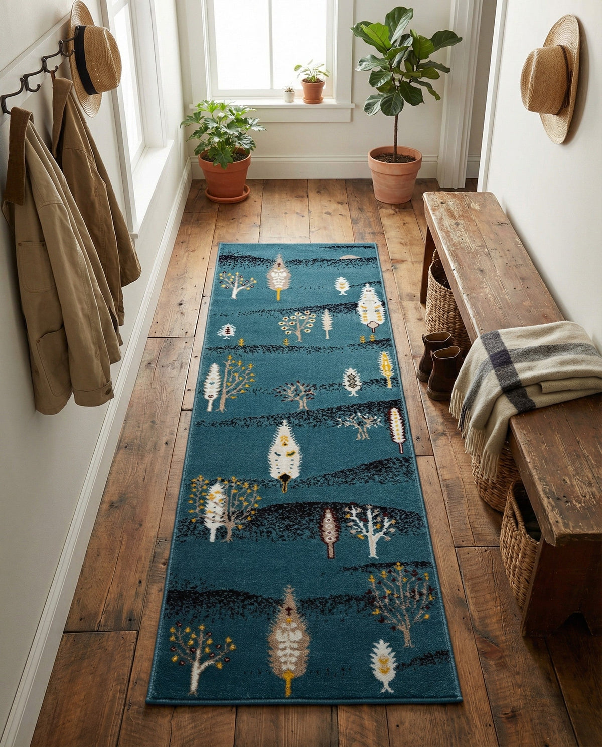 Coastal Haven Collection Area Rug -  Surfside Runner Blue  lifestyle 125