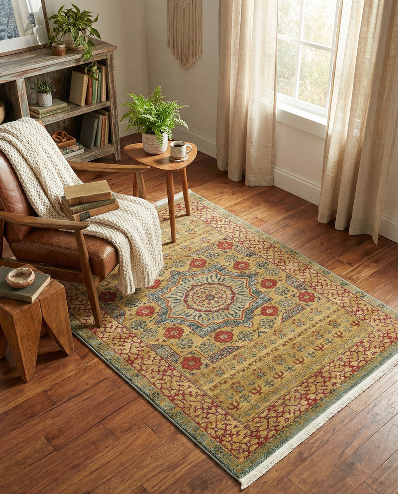 Ottoman Elegance Collection Area Rug -  Cappadocia Rectangle Light Blue  lifestyle 73