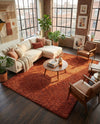 Plush Oasis Collection Area Rug - Serenity (Terracotta) Rectangle Terracotta  lifestyle 25