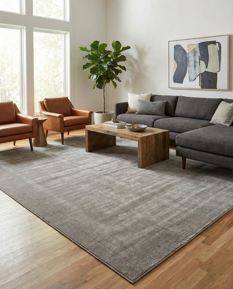 Soho Elegance Collection Area Rug - Chelsea (Gray) Rectangle Gray  lifestyle 17