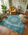Georgetown Rugs Collection Area Rug - Dupont (Turquoise) Square Turquoise  lifestyle 38