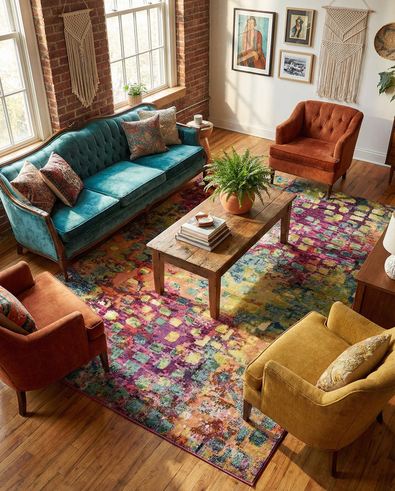 Sevilla Splendor Collection Area Rug -  Andalusia Rectangle Multi  lifestyle 5