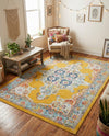 Beverly Grove Collection Area Rug -  Fairfax (Yellow) Rectangle Yellow  lifestyle 25