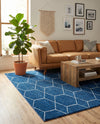 Trellis Mosaic Collection Area Rug - Arborville (Navy Blue) Rectangle Navy Blue  lifestyle 22