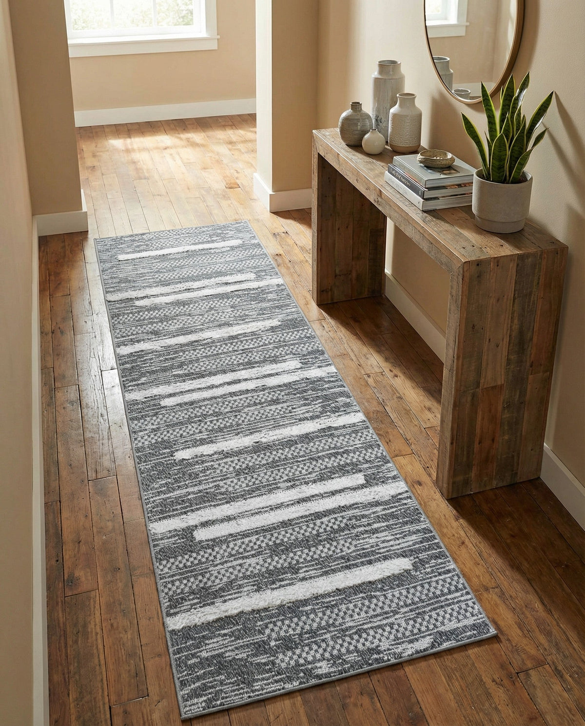 Cathedral Elegance Collection Area Rug - Chapel Runner Gray  lifestyle 148
