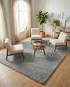 Cozy Comfort Shag Collection Area Rug - Haven (Cloud Gray) Rectangle Cloud Gray  lifestyle 21