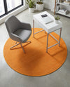 Soho Elegance Collection Area Rug - Chelsea (Salmon) Round Salmon  lifestyle 42