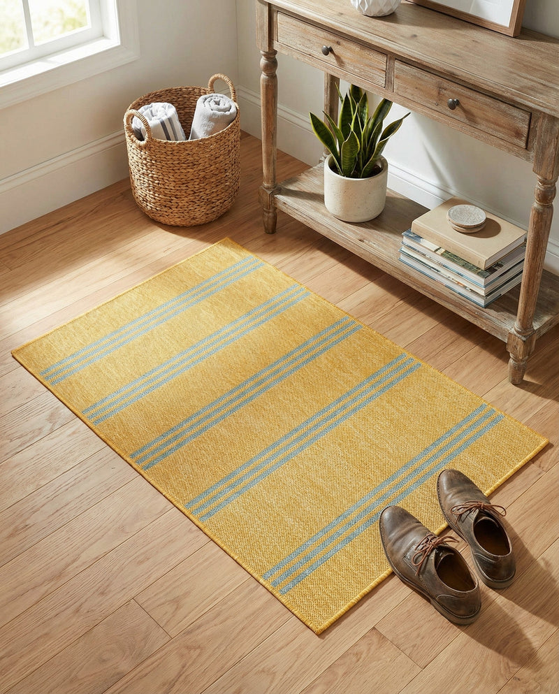 Urban Oasis Rugs Collection Area Rug -  District (Yellow and Aqua) Rectangle Yellow and Aqua  lifestyle 25