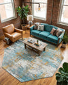 Arcadia Rugs Collection Area Rug -  Nirvana Octagon Cream Blue  lifestyle 38