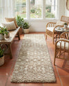 Berber Lattice Shag Collection Area Rug - Atlas (Light Brown) Runner Light Brown  lifestyle 65