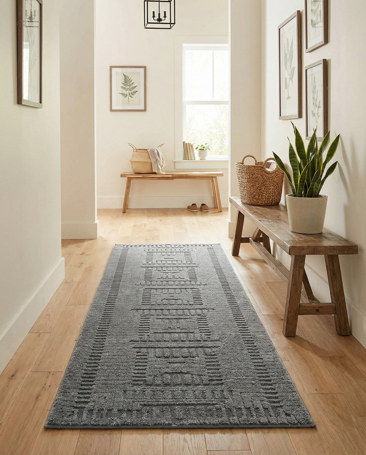 Haven Tapestry Collection Area Rug -  TranquilGlade Runner Serenity Blue  lifestyle 73