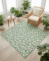 Savannah Escape Collection Area Rug -  Amazon (Green Blue) Square Green Blue  lifestyle 29