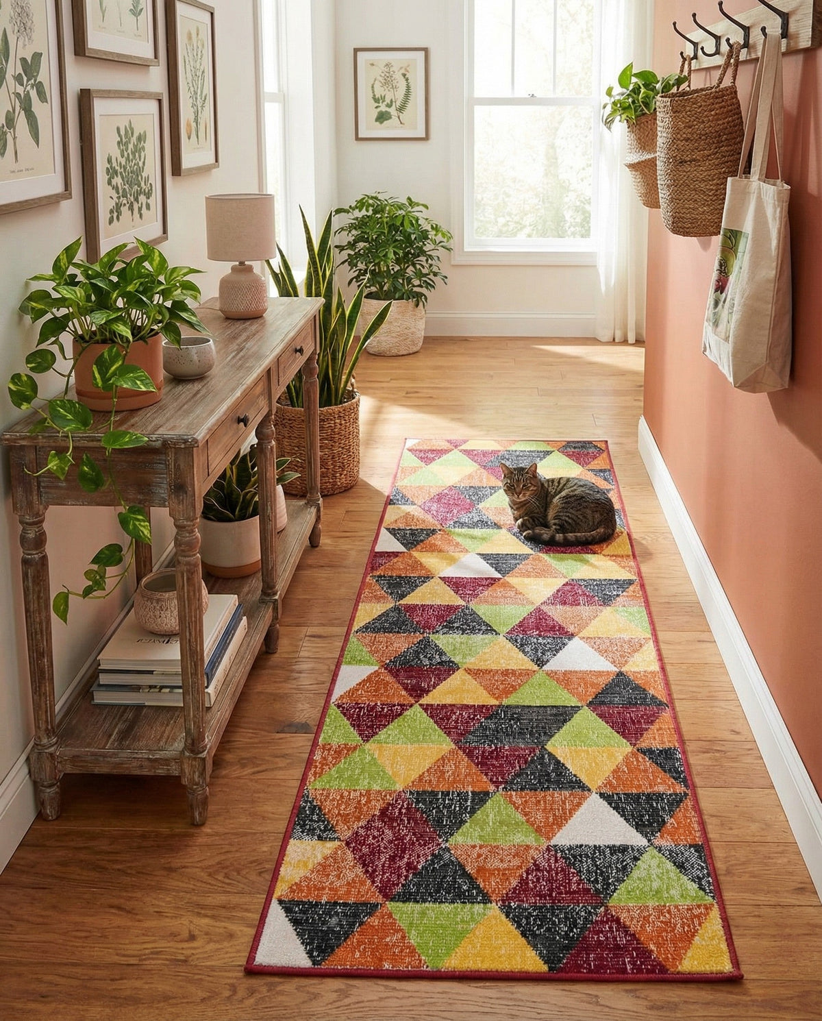 Seville Elegance Collection Area Rug -  Malaga Runner Multi  lifestyle 95