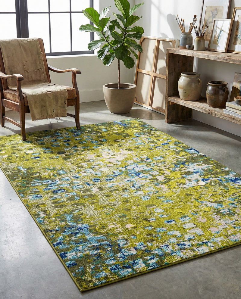 Sevilla Splendor Collection Area Rug - Alcazar Rectangle Green  lifestyle 23