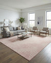 Seychelles Stripes Collection Area Rug - Mahe (Pink) Square Pink  lifestyle 45
