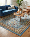 Isfahan Elegance Collection Area Rug - Naghsh-e Jahan (Light Blue) Rectangle Light Blue  lifestyle 15