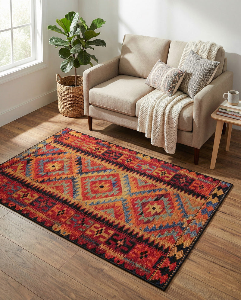 Safari Escape Rugs Collection Area Rug -  Kalahari Rectangle Multi  lifestyle 50